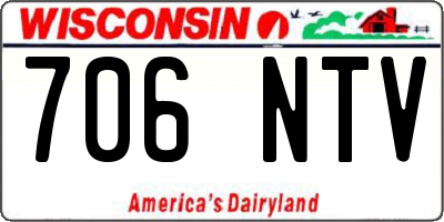 WI license plate 706NTV