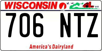 WI license plate 706NTZ
