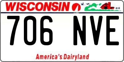 WI license plate 706NVE