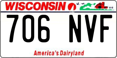 WI license plate 706NVF