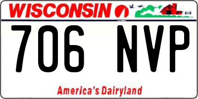 WI license plate 706NVP