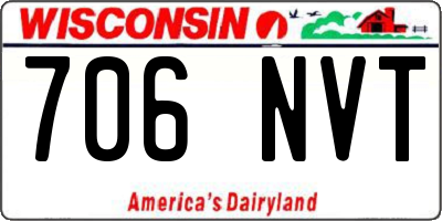WI license plate 706NVT