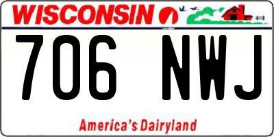 WI license plate 706NWJ