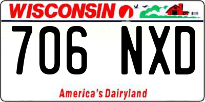 WI license plate 706NXD