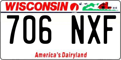 WI license plate 706NXF