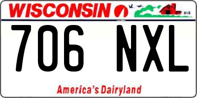 WI license plate 706NXL