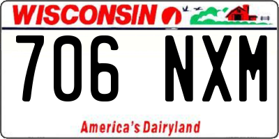 WI license plate 706NXM