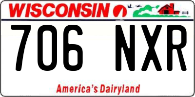 WI license plate 706NXR