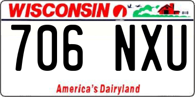 WI license plate 706NXU