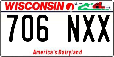 WI license plate 706NXX