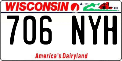 WI license plate 706NYH