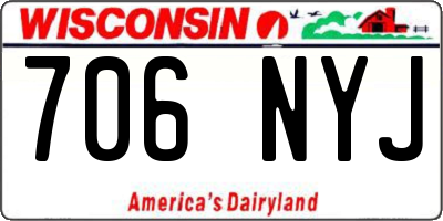 WI license plate 706NYJ