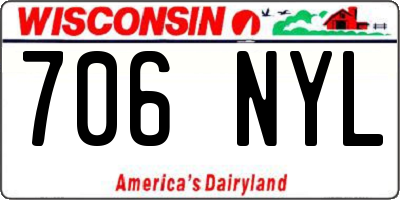 WI license plate 706NYL