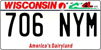 WI license plate 706NYM