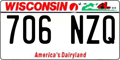 WI license plate 706NZQ
