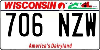 WI license plate 706NZW