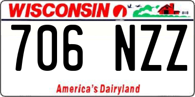 WI license plate 706NZZ