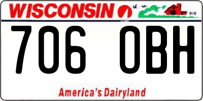 WI license plate 706OBH