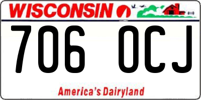 WI license plate 706OCJ