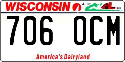 WI license plate 706OCM