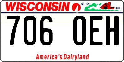 WI license plate 706OEH
