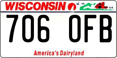 WI license plate 706OFB