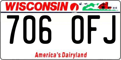 WI license plate 706OFJ