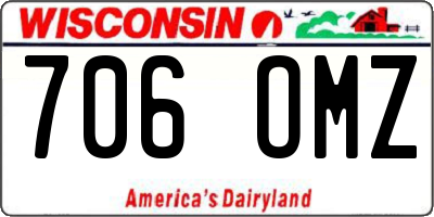 WI license plate 706OMZ