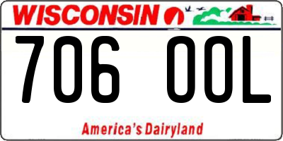 WI license plate 706OOL