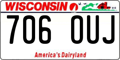 WI license plate 706OUJ