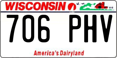 WI license plate 706PHV