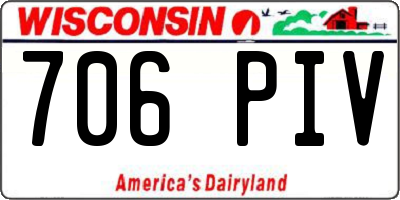 WI license plate 706PIV