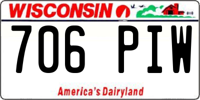 WI license plate 706PIW