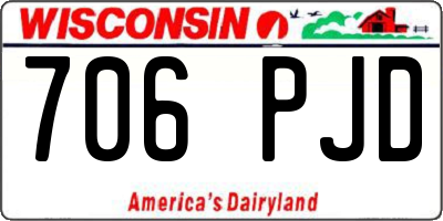 WI license plate 706PJD