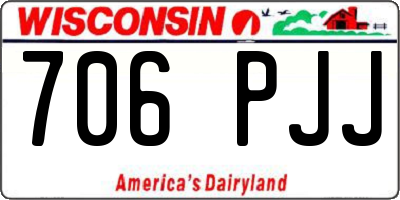 WI license plate 706PJJ