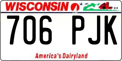 WI license plate 706PJK