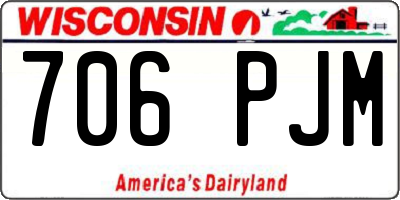 WI license plate 706PJM