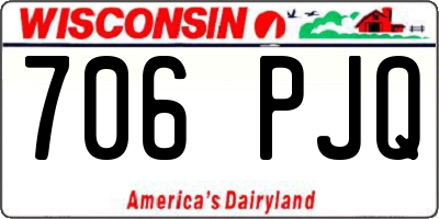 WI license plate 706PJQ