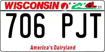 WI license plate 706PJT