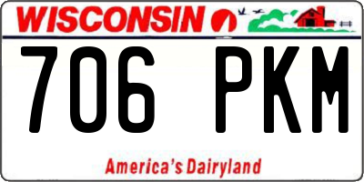 WI license plate 706PKM