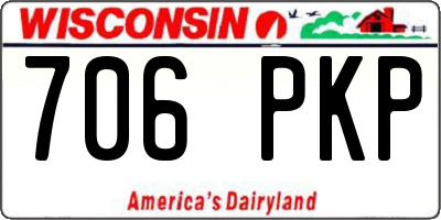 WI license plate 706PKP