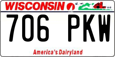 WI license plate 706PKW