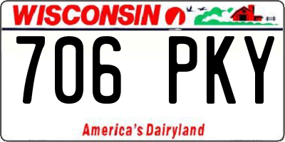 WI license plate 706PKY