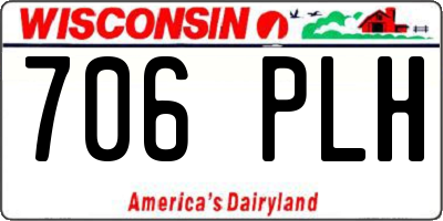 WI license plate 706PLH
