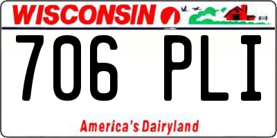 WI license plate 706PLI