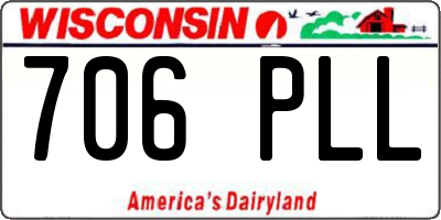 WI license plate 706PLL
