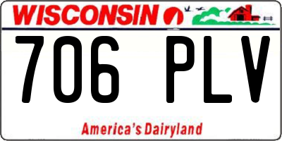 WI license plate 706PLV