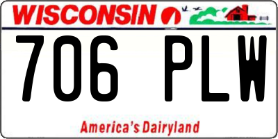 WI license plate 706PLW