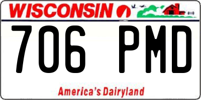WI license plate 706PMD