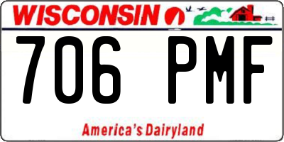 WI license plate 706PMF